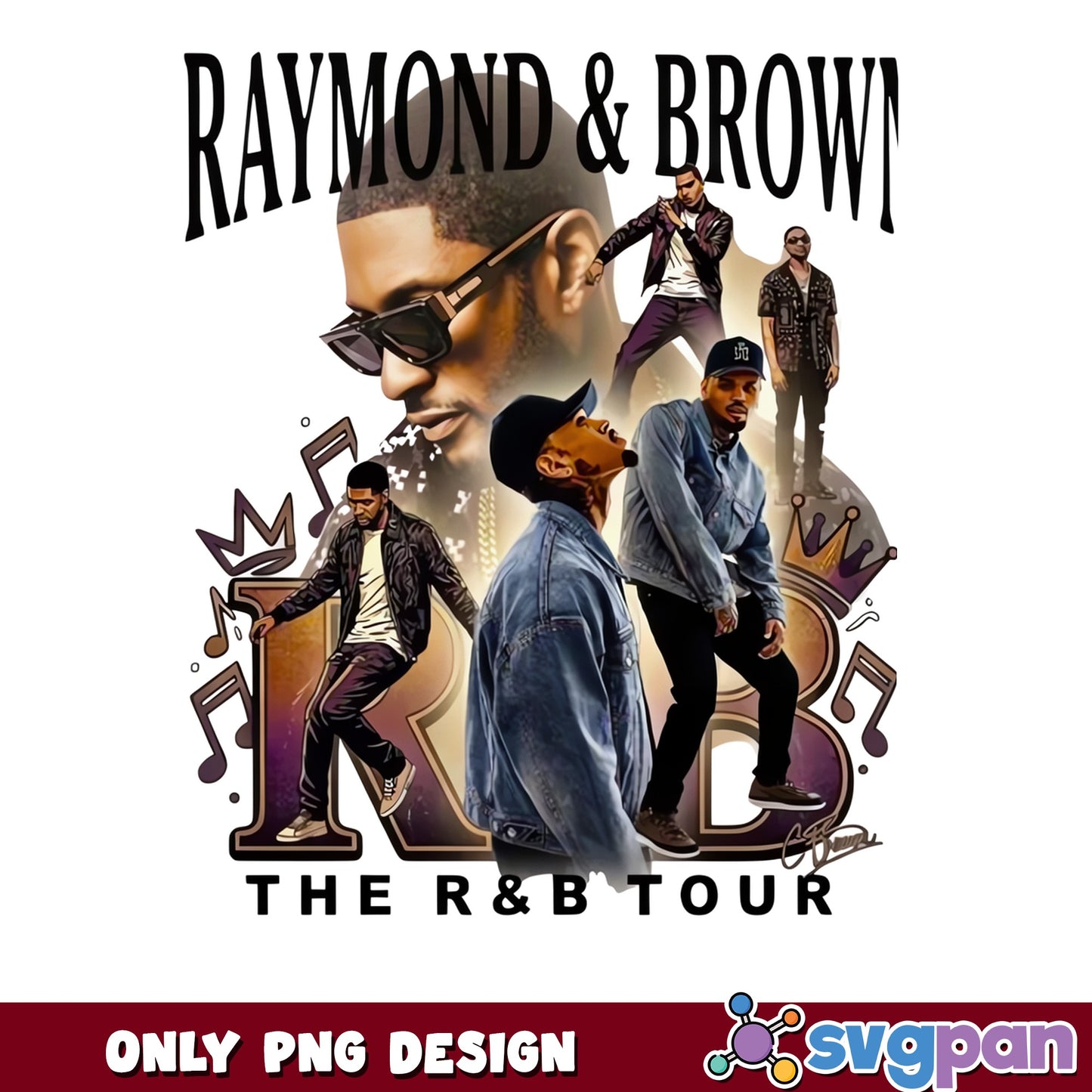 Raymond And Brown The RnB Tour PNG, Usher Chris Brown PNG, Concert PNG