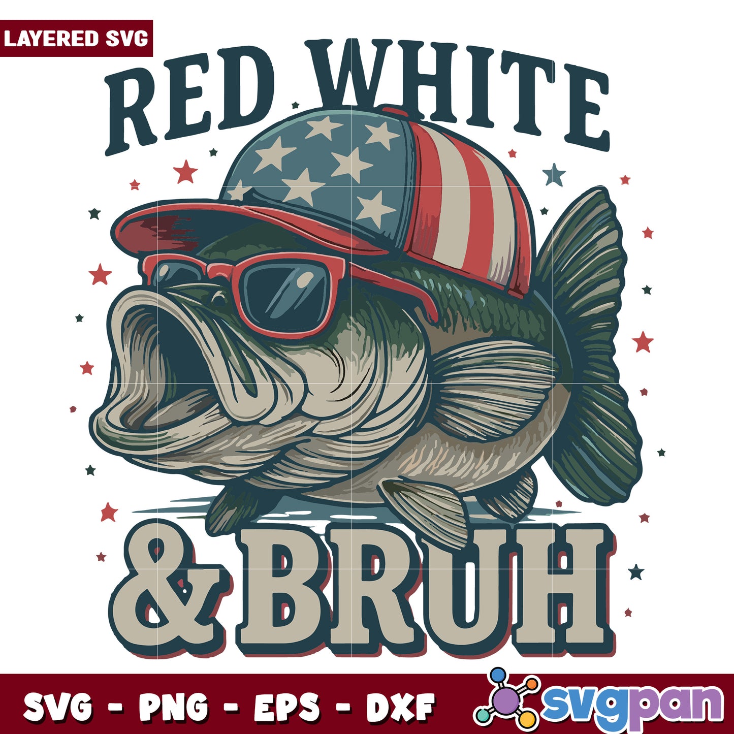 Red white and bruh svg, hilarious quotes svg, animal memes svg