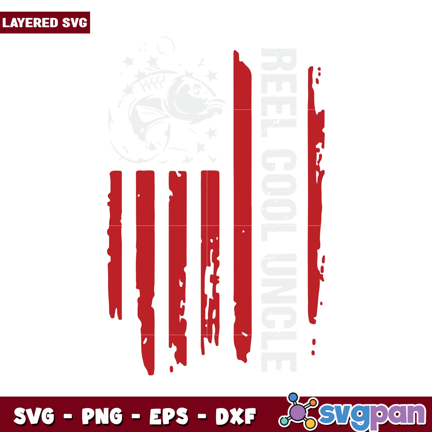 Reel Cool Uncle SVG Design for Crafting, Perfect for T-Shirts