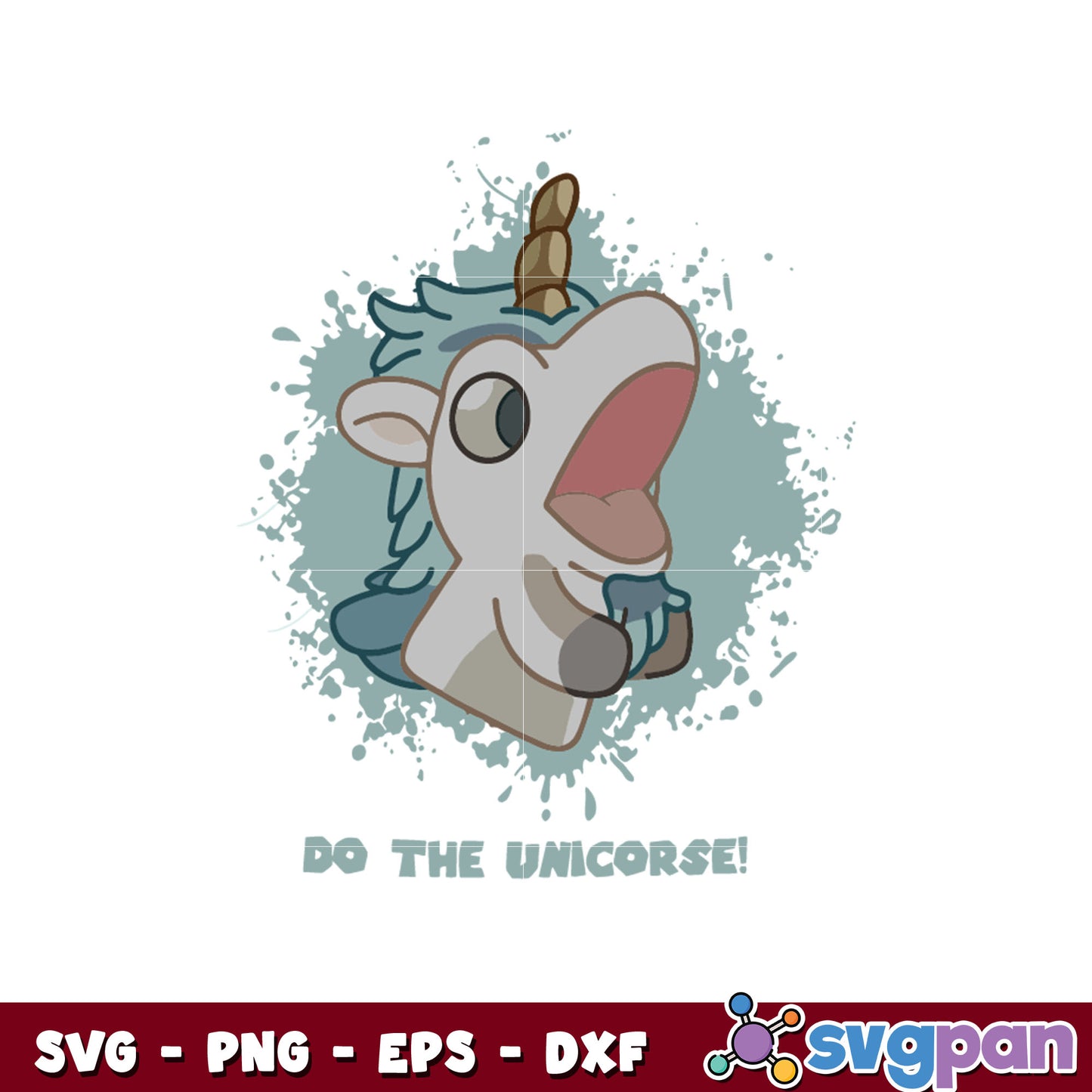 Retro bluey do the unicorse funny svg, bluey unicorse svg