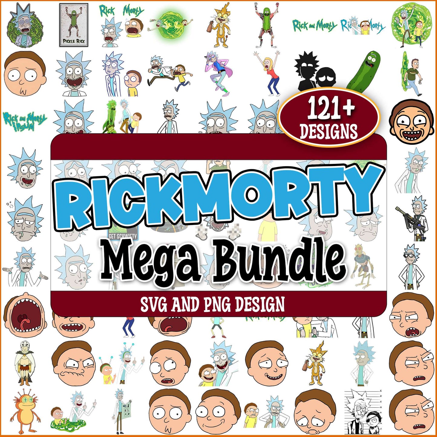 Rick and morty set svg bundle