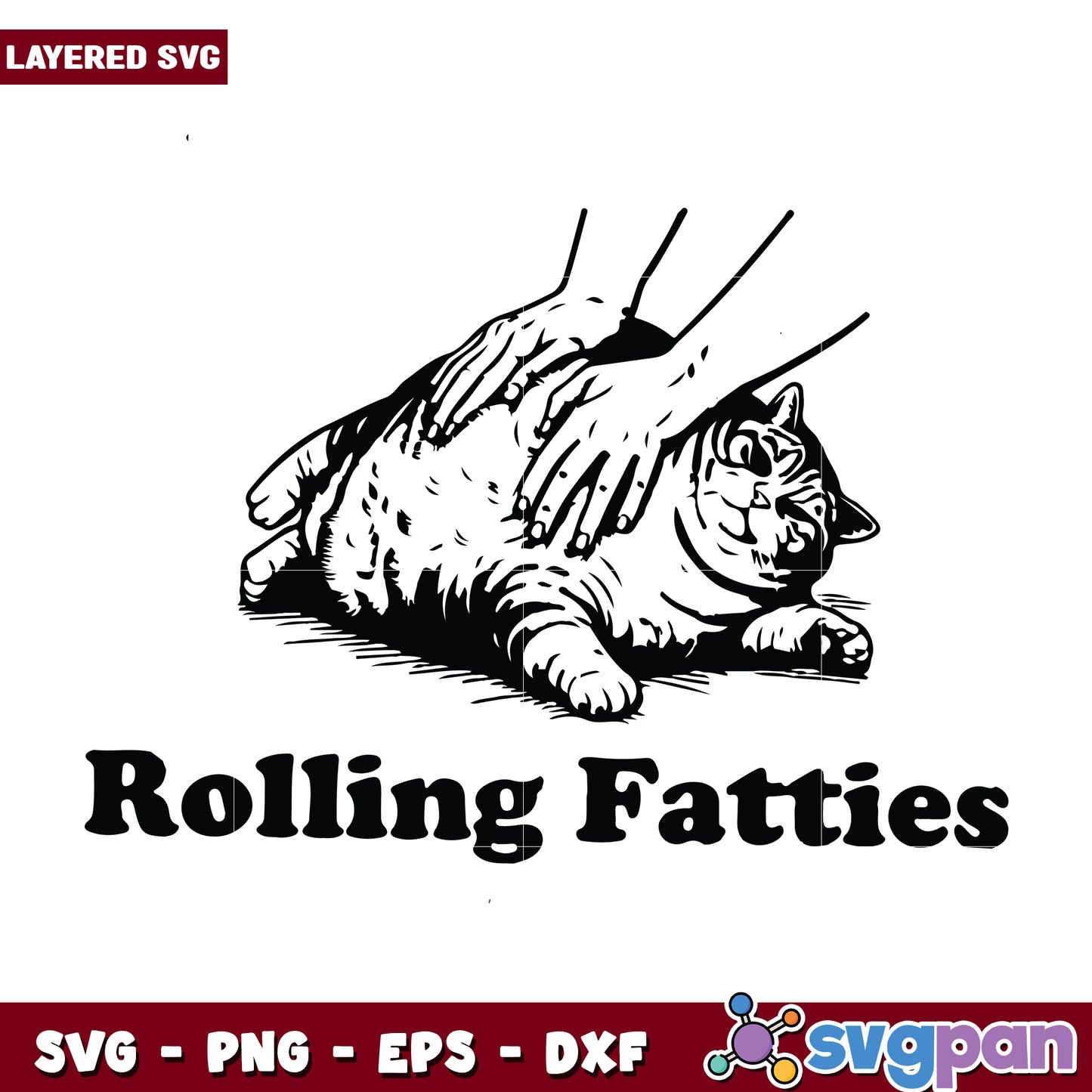 Rolling fatties svg ,funny fat cat memes svg, funny cat svg