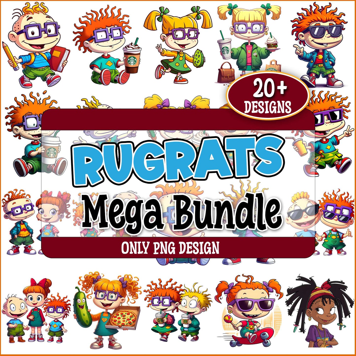 Rugrats and friend art png bundle
