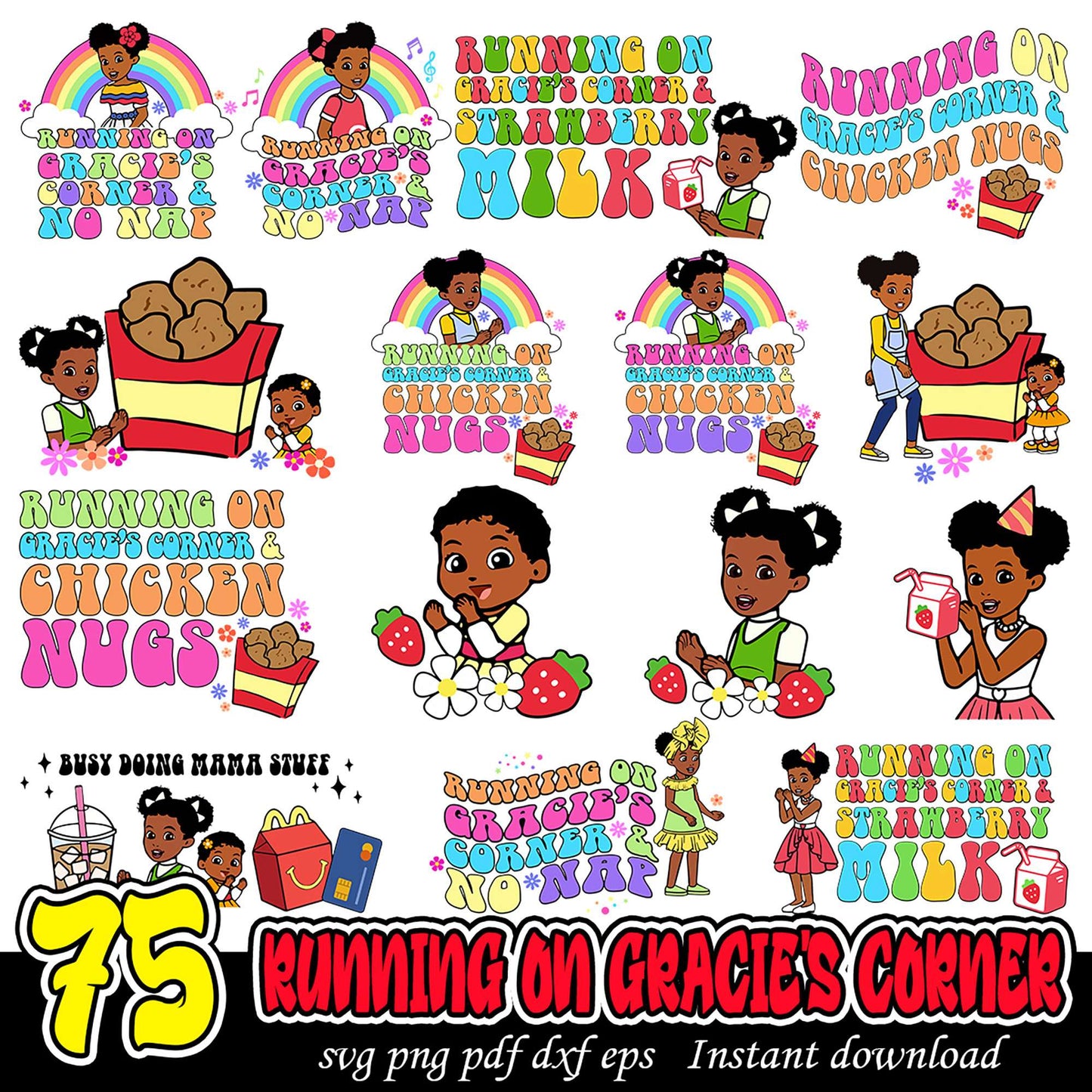 Running on Gracies Corner Bundle SVG for Kids Crafts