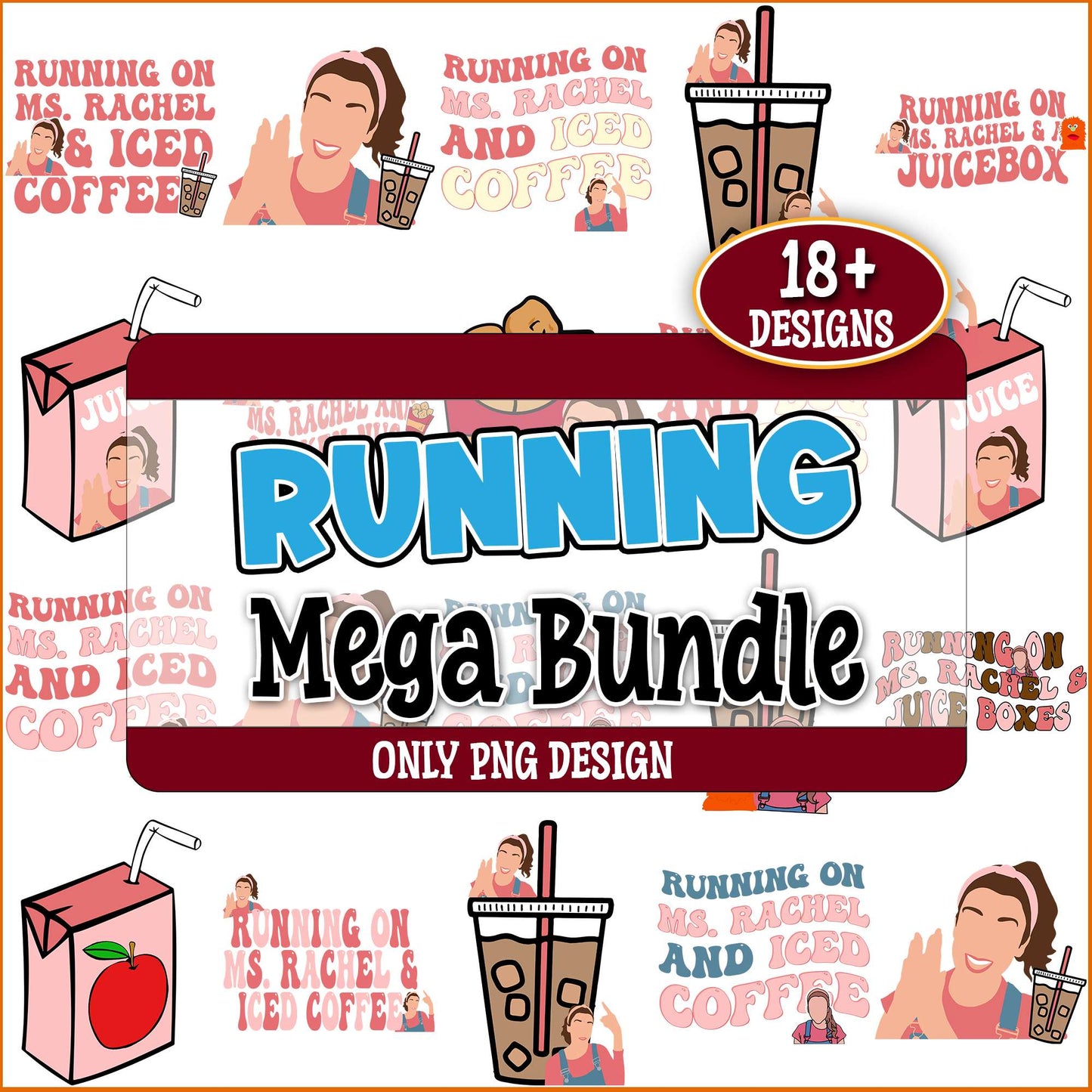 Running quotes ms rachel png bundle