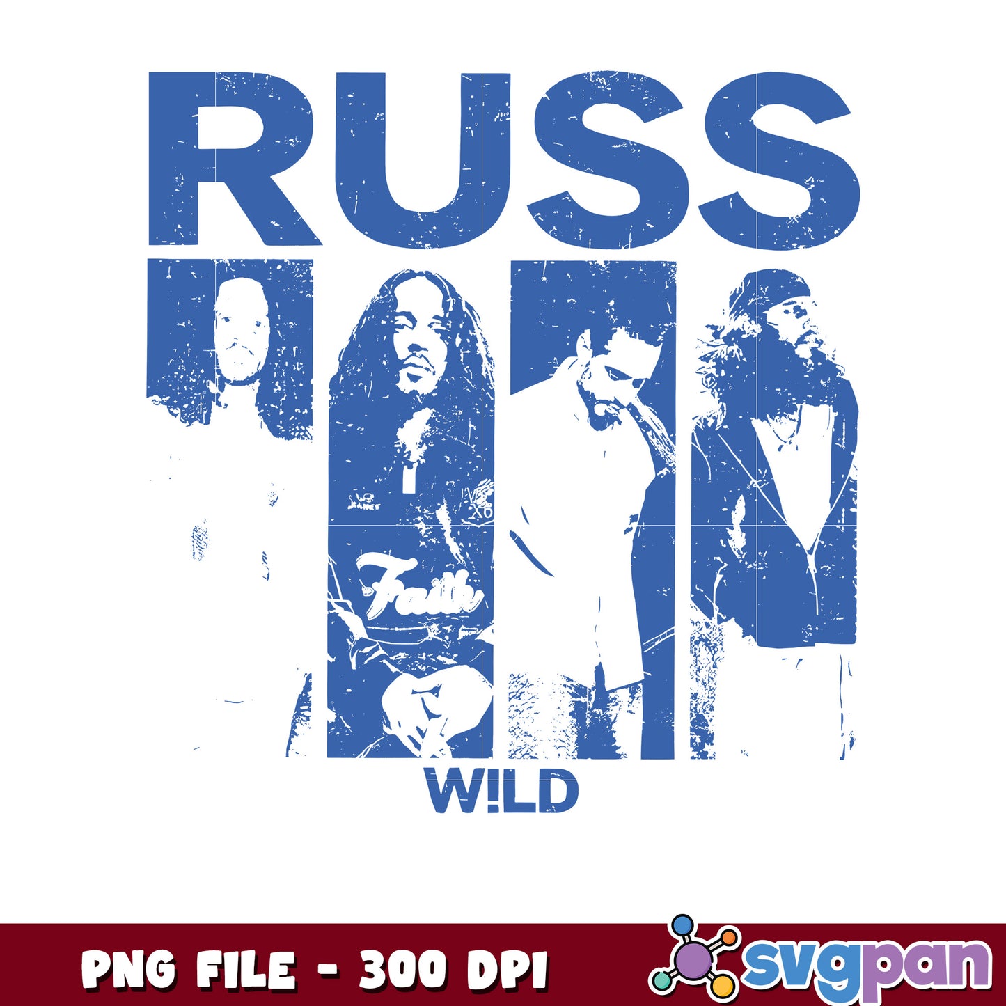 Russ rapper png, hip hop artist png, music merch png