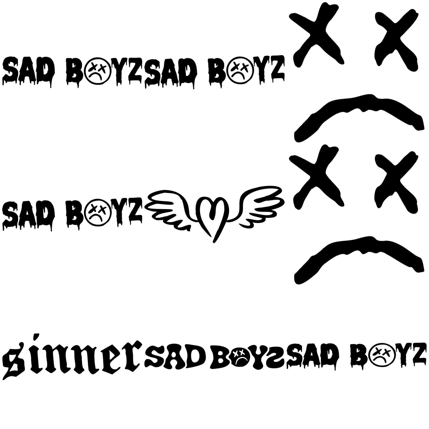 Sad boyz svg bundle, sad boyz tour svg, sad boyz merch svg