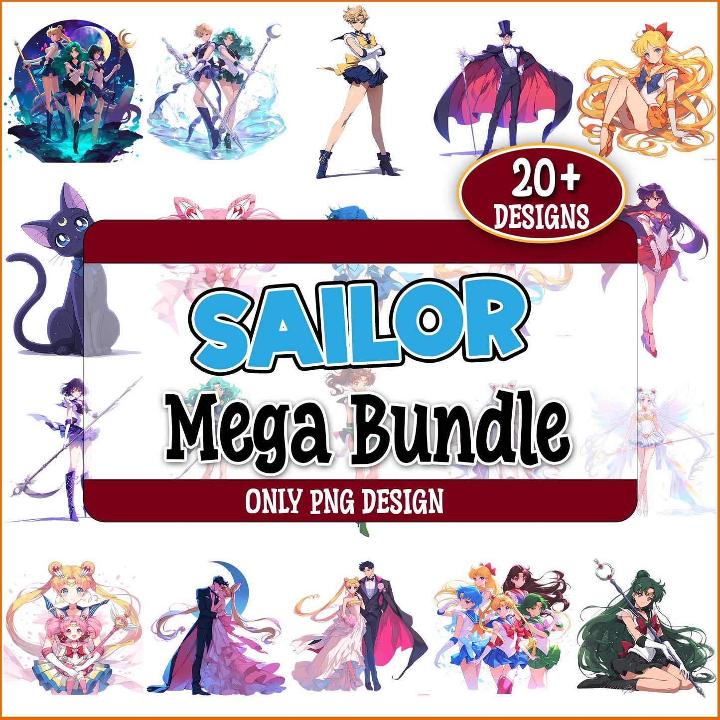 Sailor moon art png bundle