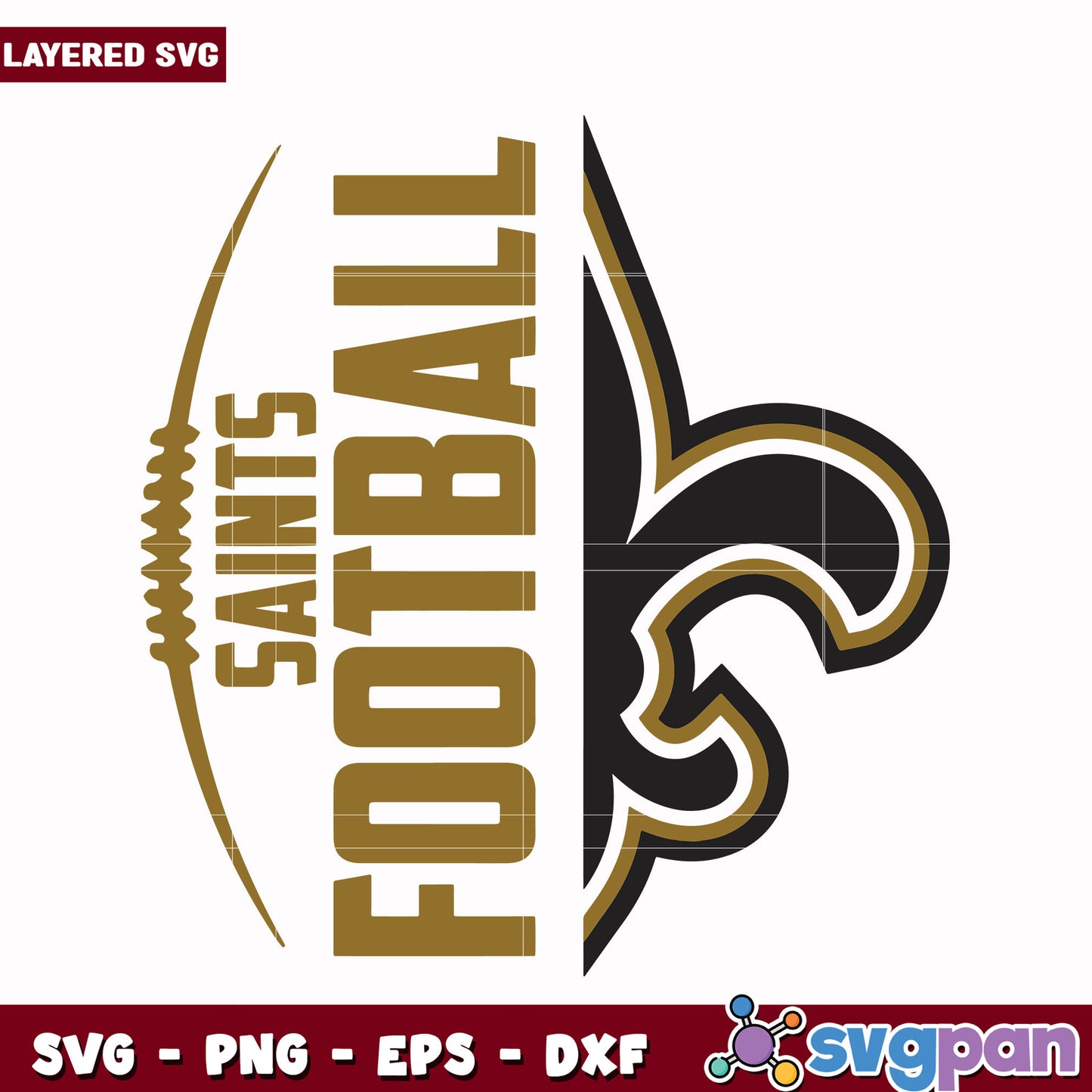 Saints football design svg, super bowl 2025 svg, nfl saints svg