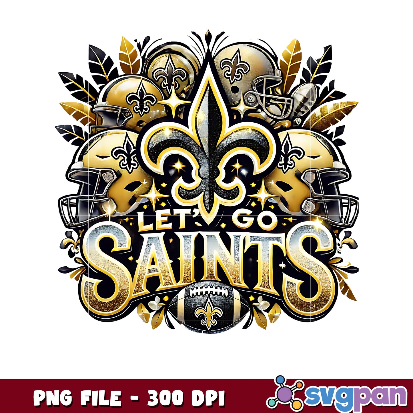 Saints let's go png, nfl teams png, national football league png
