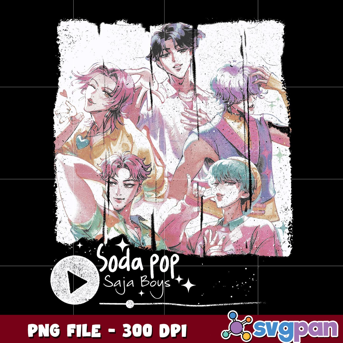 Saja boys song png, kpop music png, korean band png