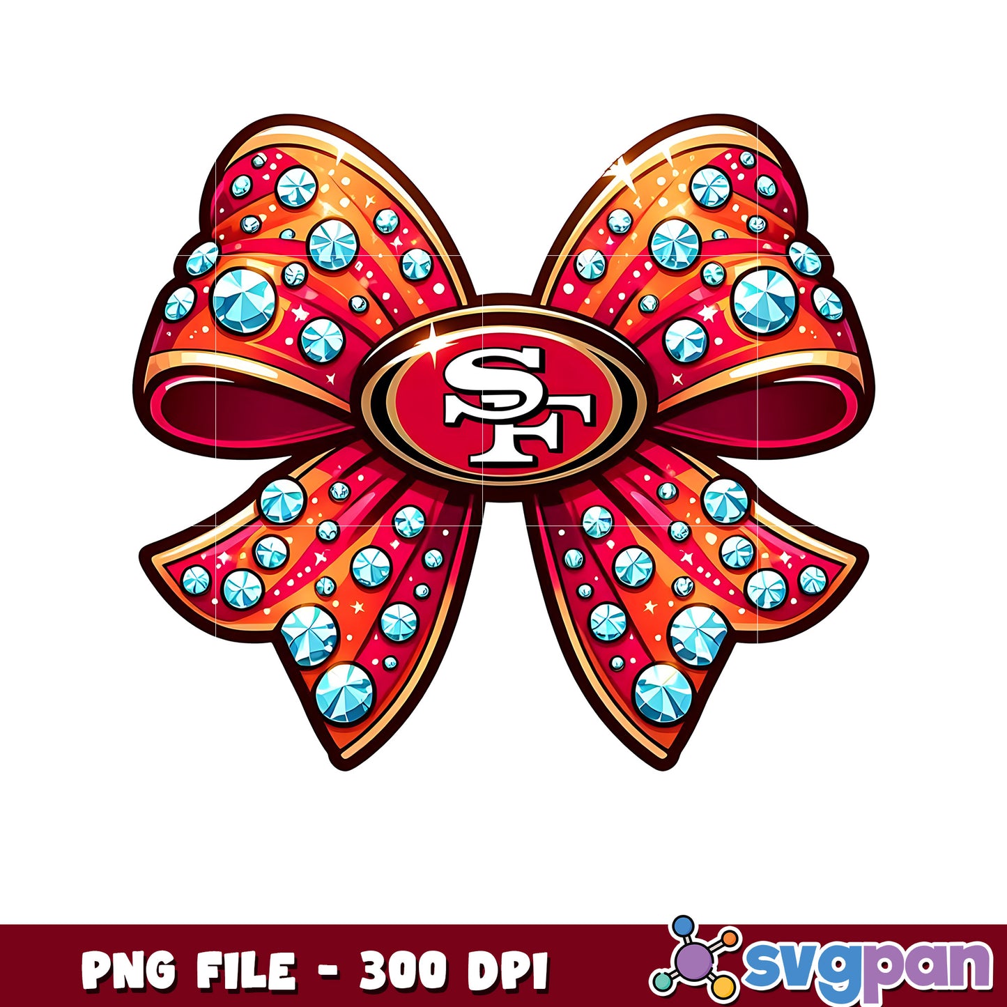 San francisco 49ers bowtie png, super bowl png, national football league png