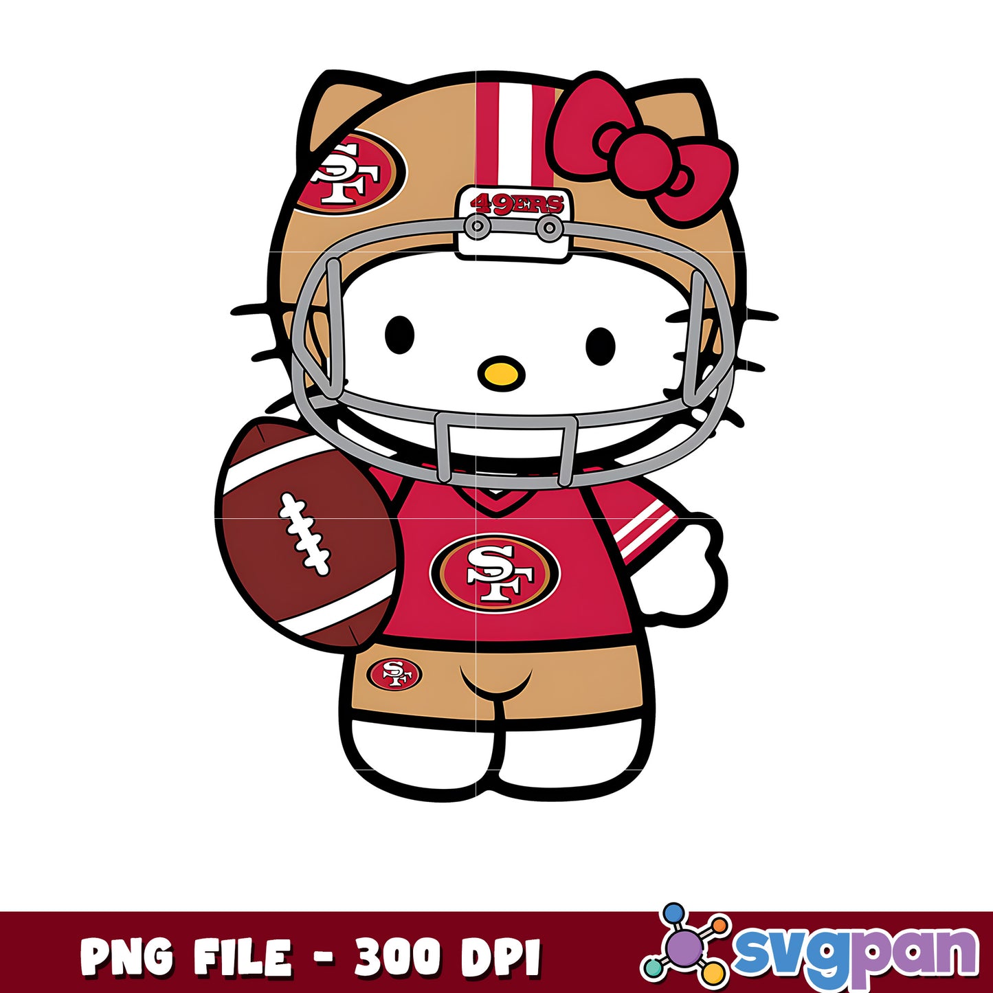 San francisco 49ers hello kitty png, nfl bracket png, nfl combine png