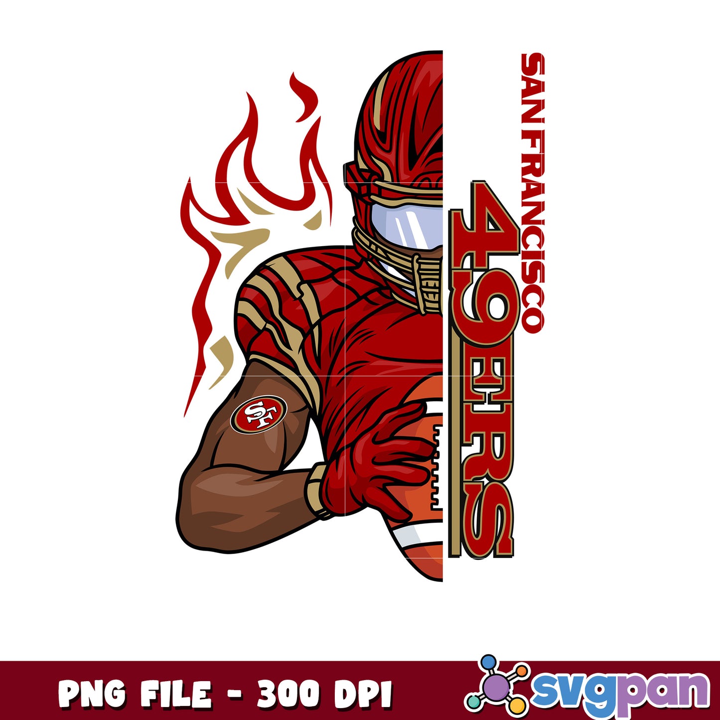 San francisco 49ers nfl player design png, american football png, nfl nfl super bowl png