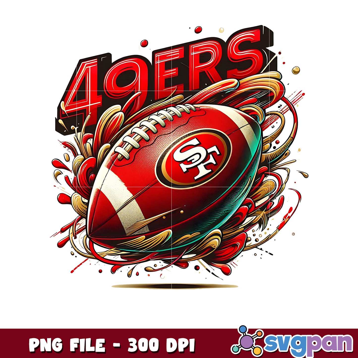San francisco 49ers rugby ball png, nfl teams png, nfl games png