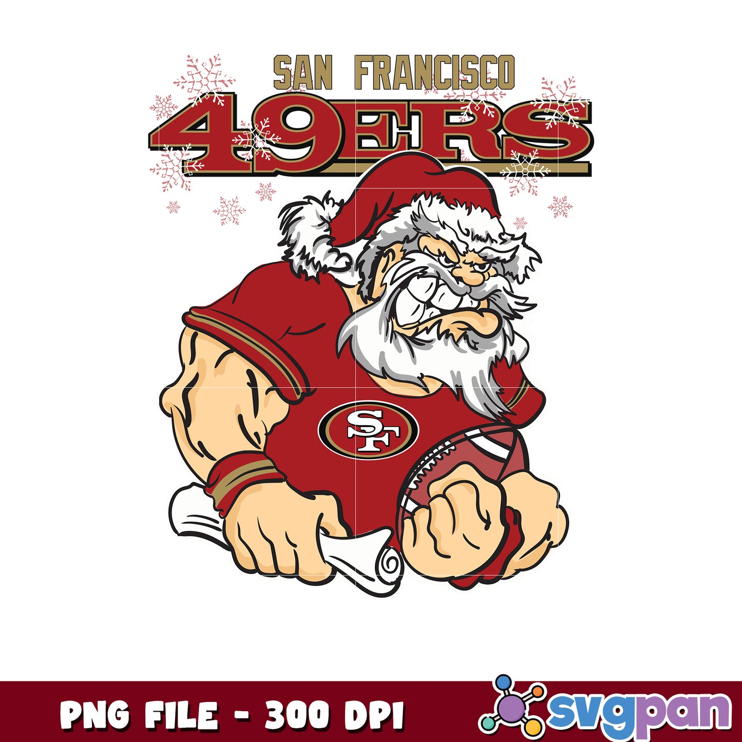 Santa claus 49ers design png, super bowl 2025 png, nfl teams helmet png
