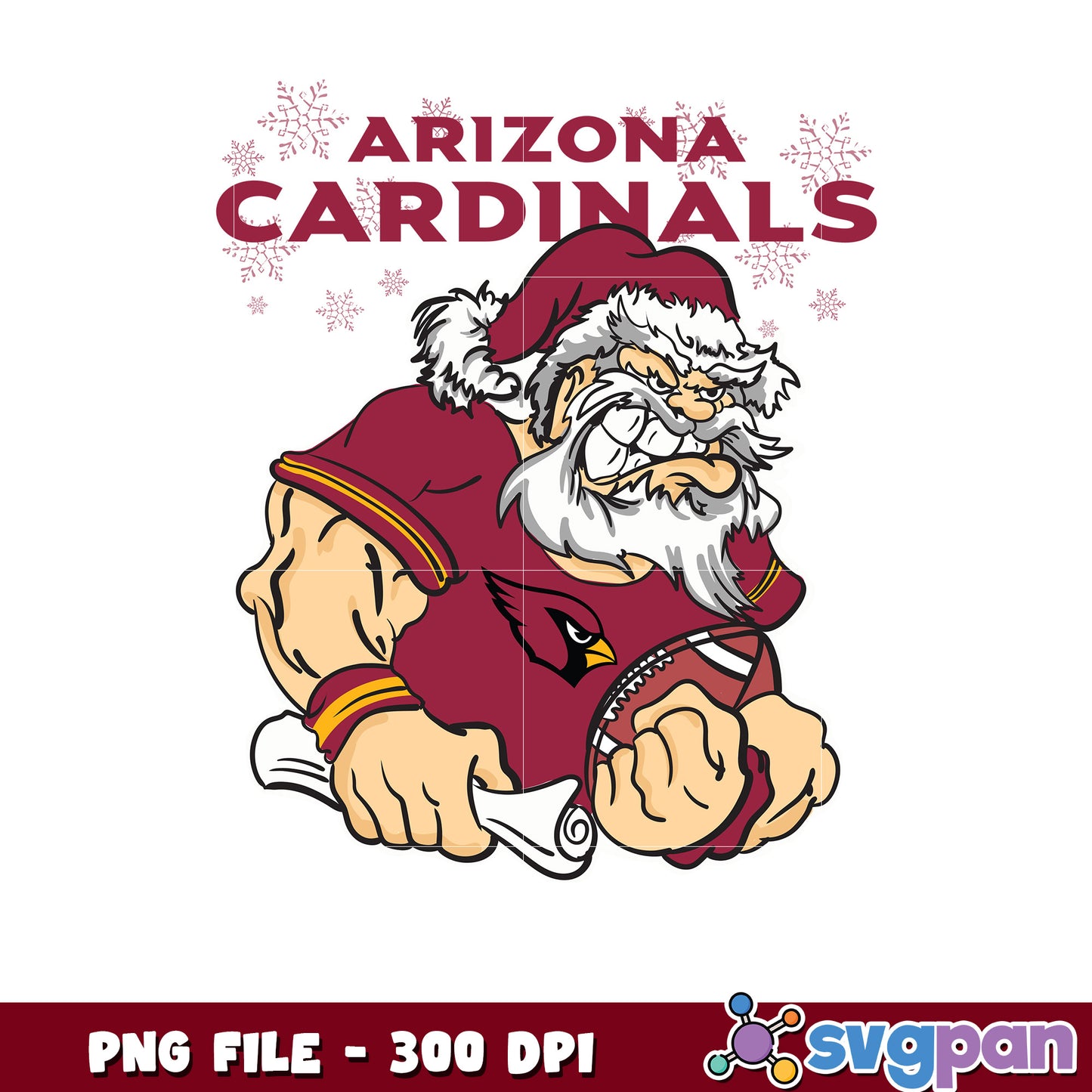 Santa claus arizona cardinals png, national league football png, super bowl png