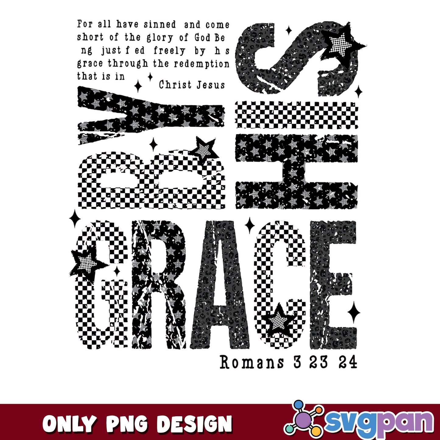 Saved By Grace PNG, Romans 3 23 24 Scripture PNG, Christian Faith PNG