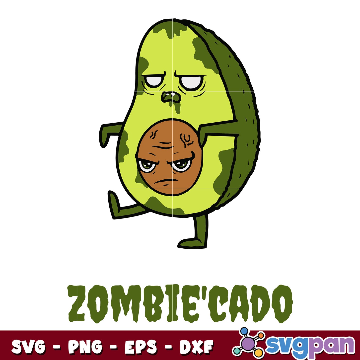 Scary Zombie Zombie’cado svg