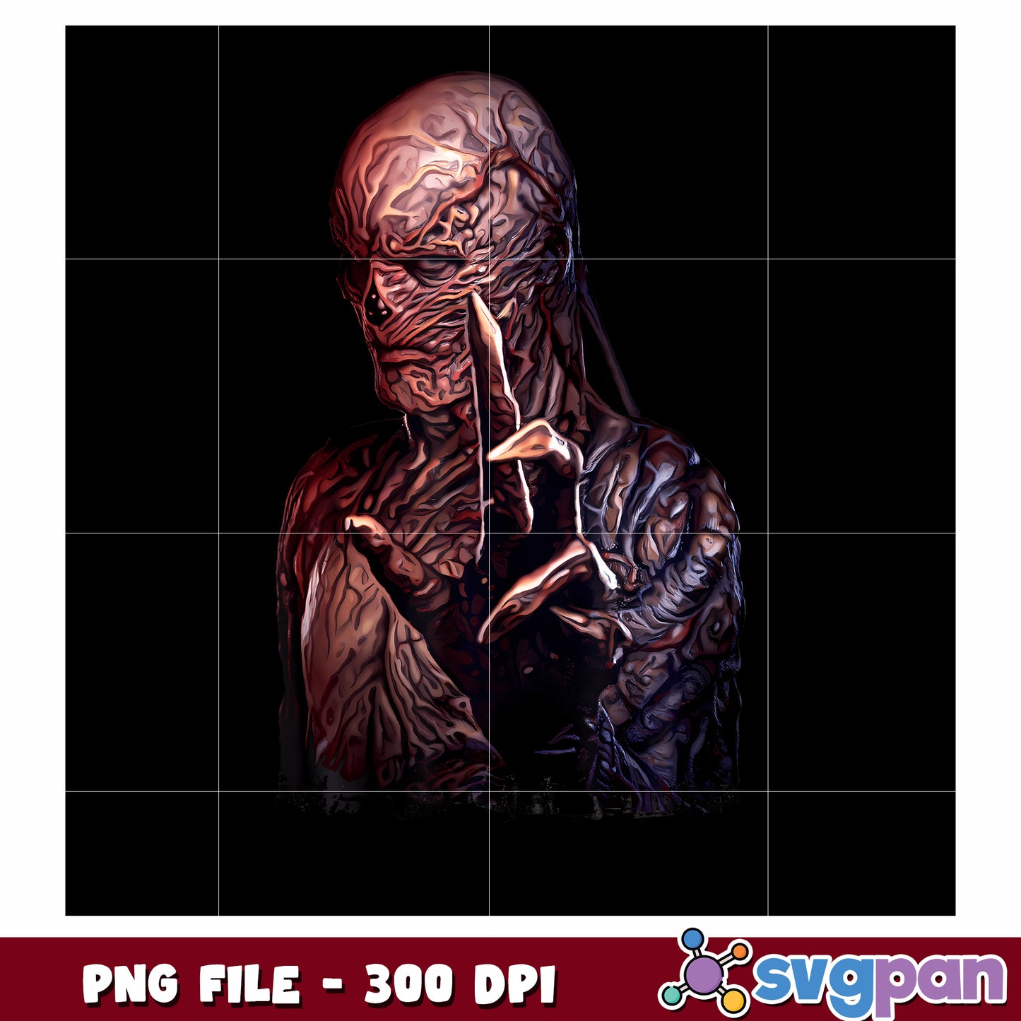 Scary vecna png, hawkins town png, vecna monster png