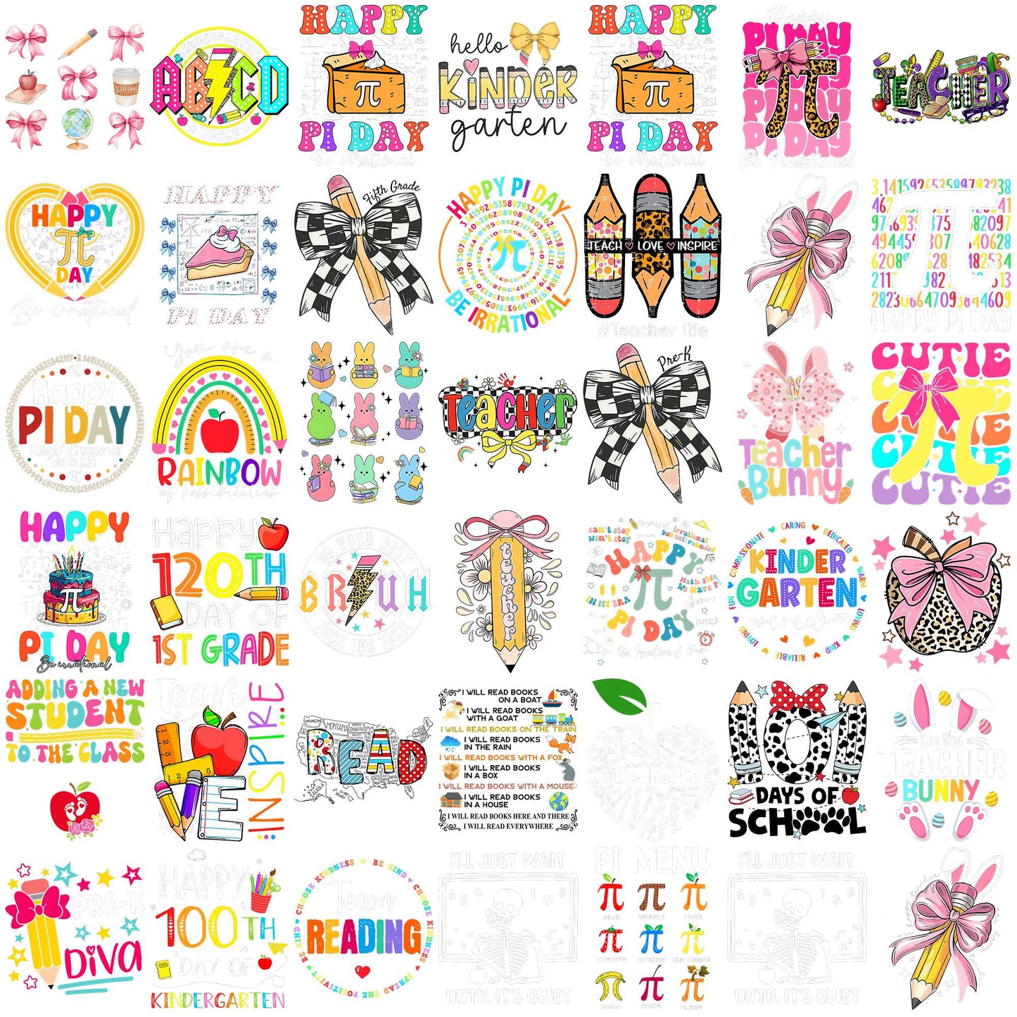 School adorable design png bundle, magic school ai png, high school musical png
