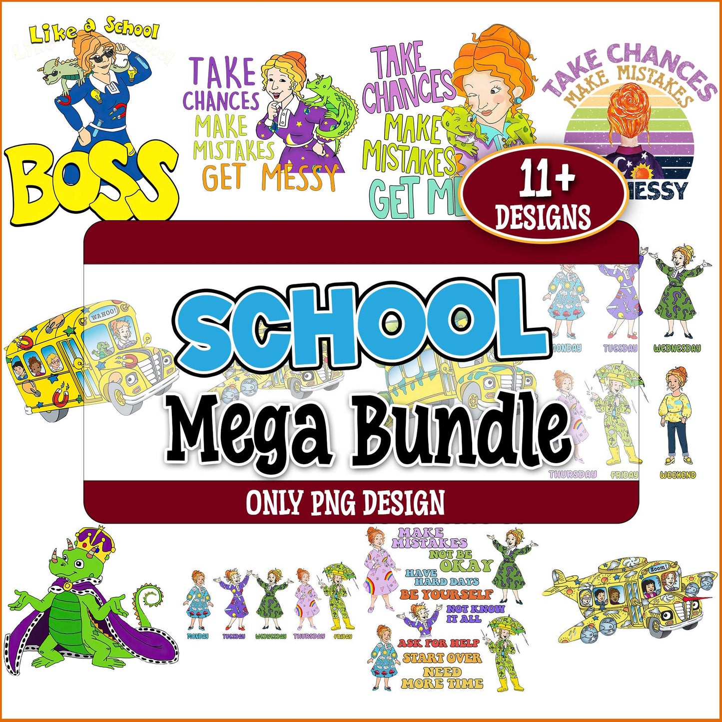 School inspired png bundle