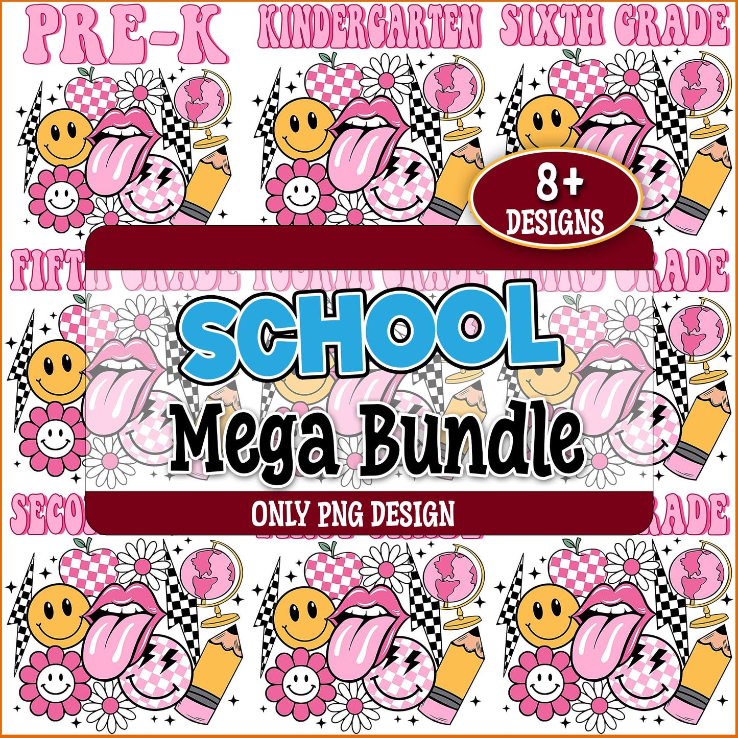 School stuff arts png bundle