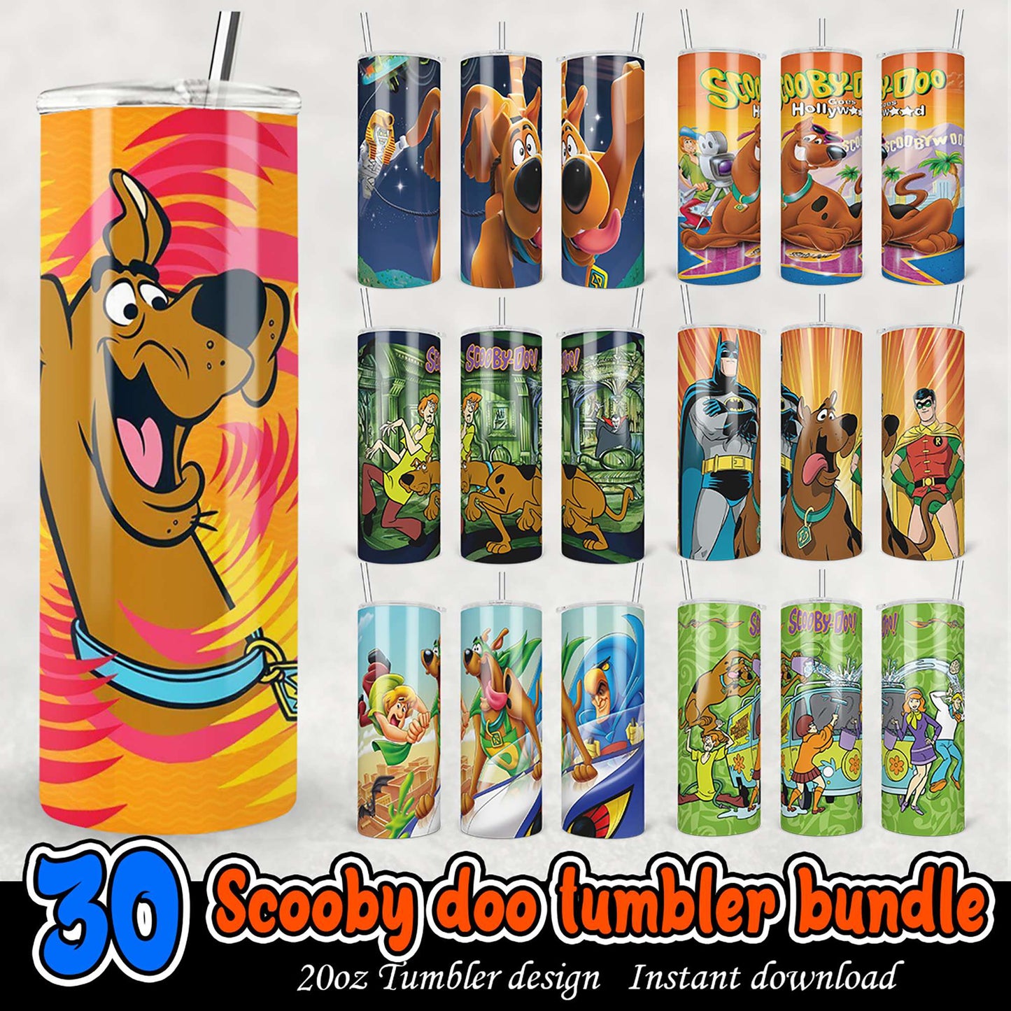 Scooby Doo Tumbler Bundle PNG Designs