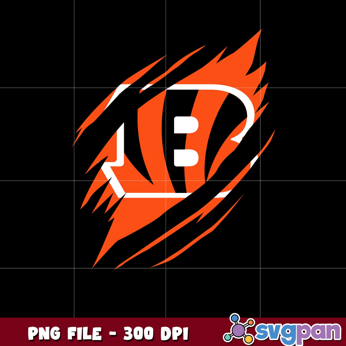 Scratch logo cincinnati bengals design png, nfl teams png, super bowl png