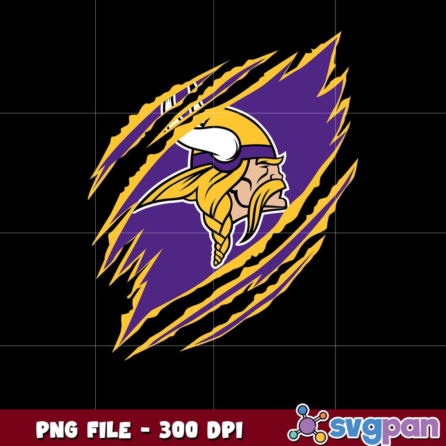 Scratch logo minnesota vikings design png, nfl teams png, super bowl png