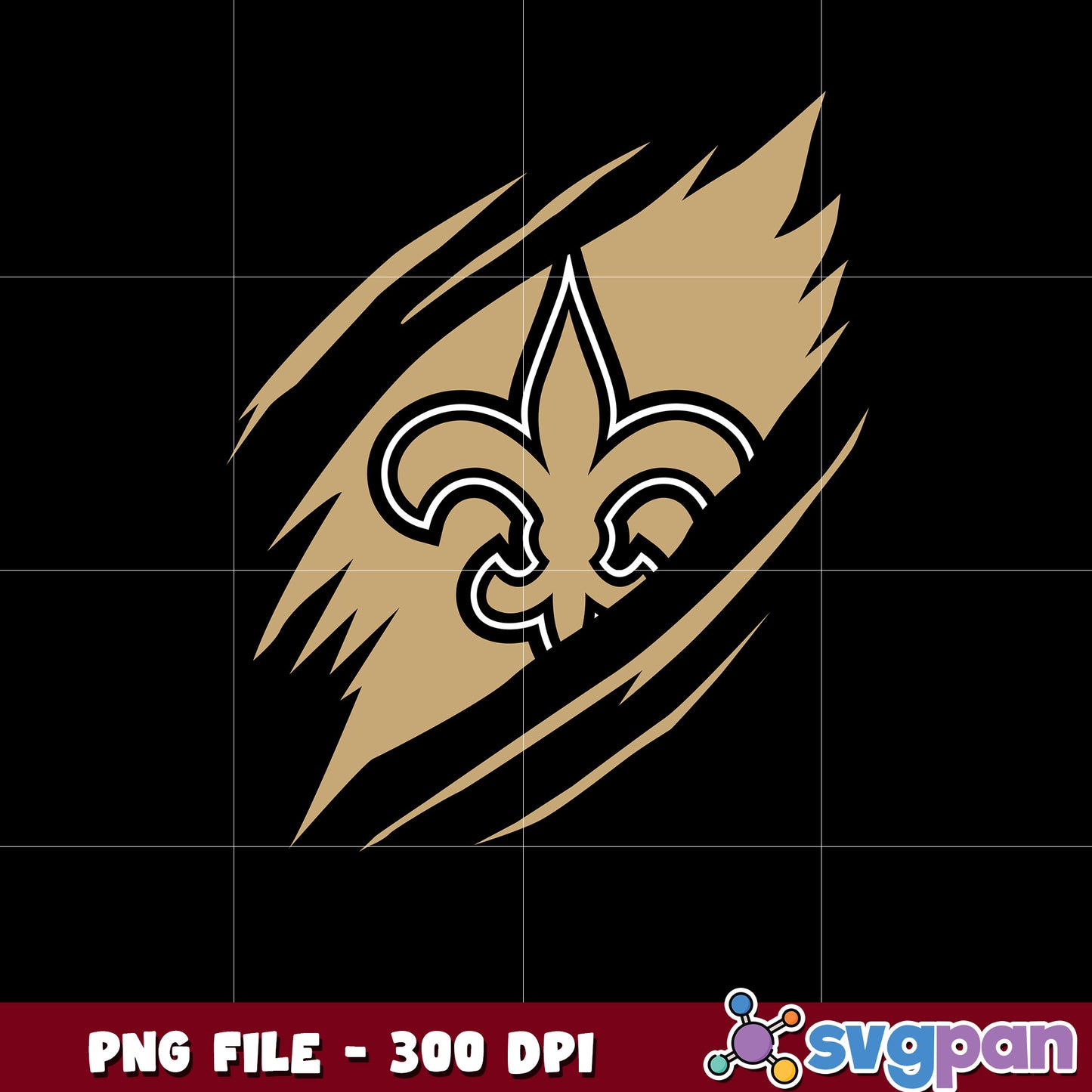 Scratch logo new orleans saints design png, nfl teams png, super bowl png