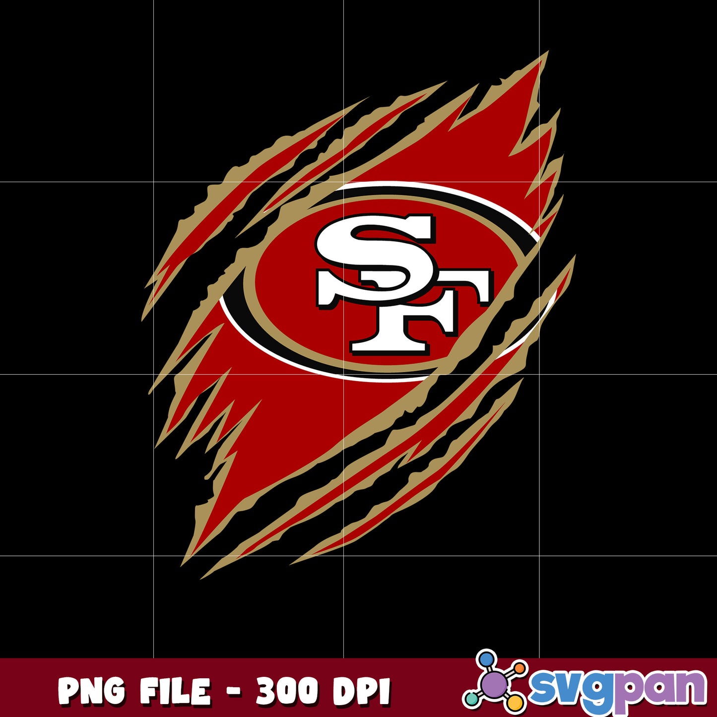 Scratch logo san francisco 49ers design png, nfl teams png, super bowl png