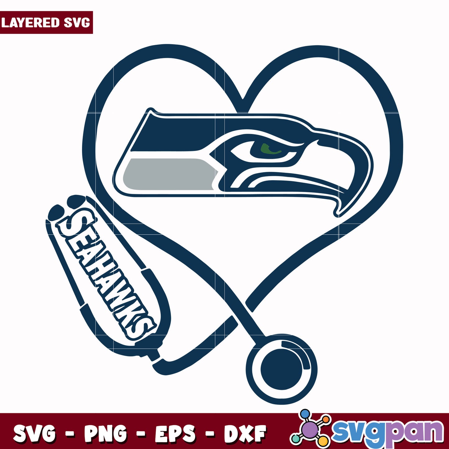 Seahawks heart svg, super bowl svg, nfl seahawks svg
