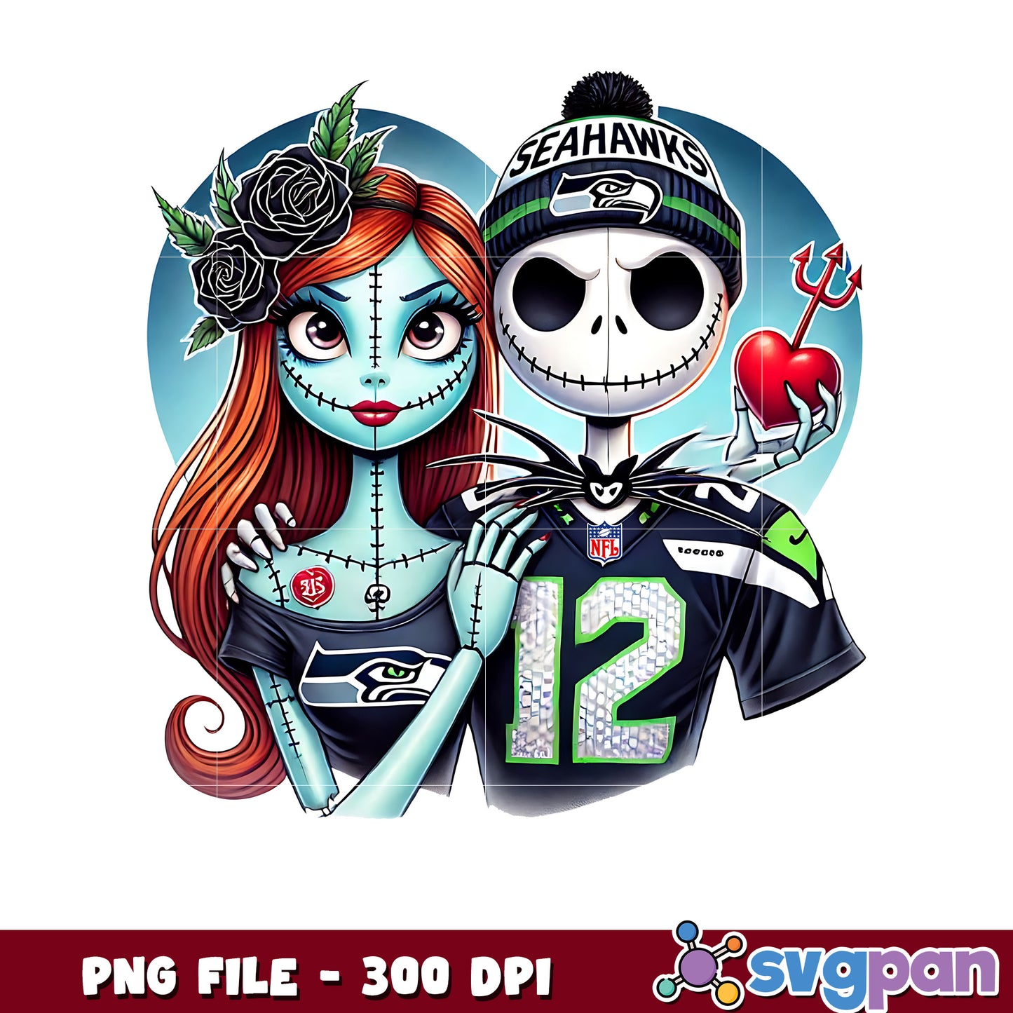 Seahawks jack and sally png, nfl bracket png, nfl combine png