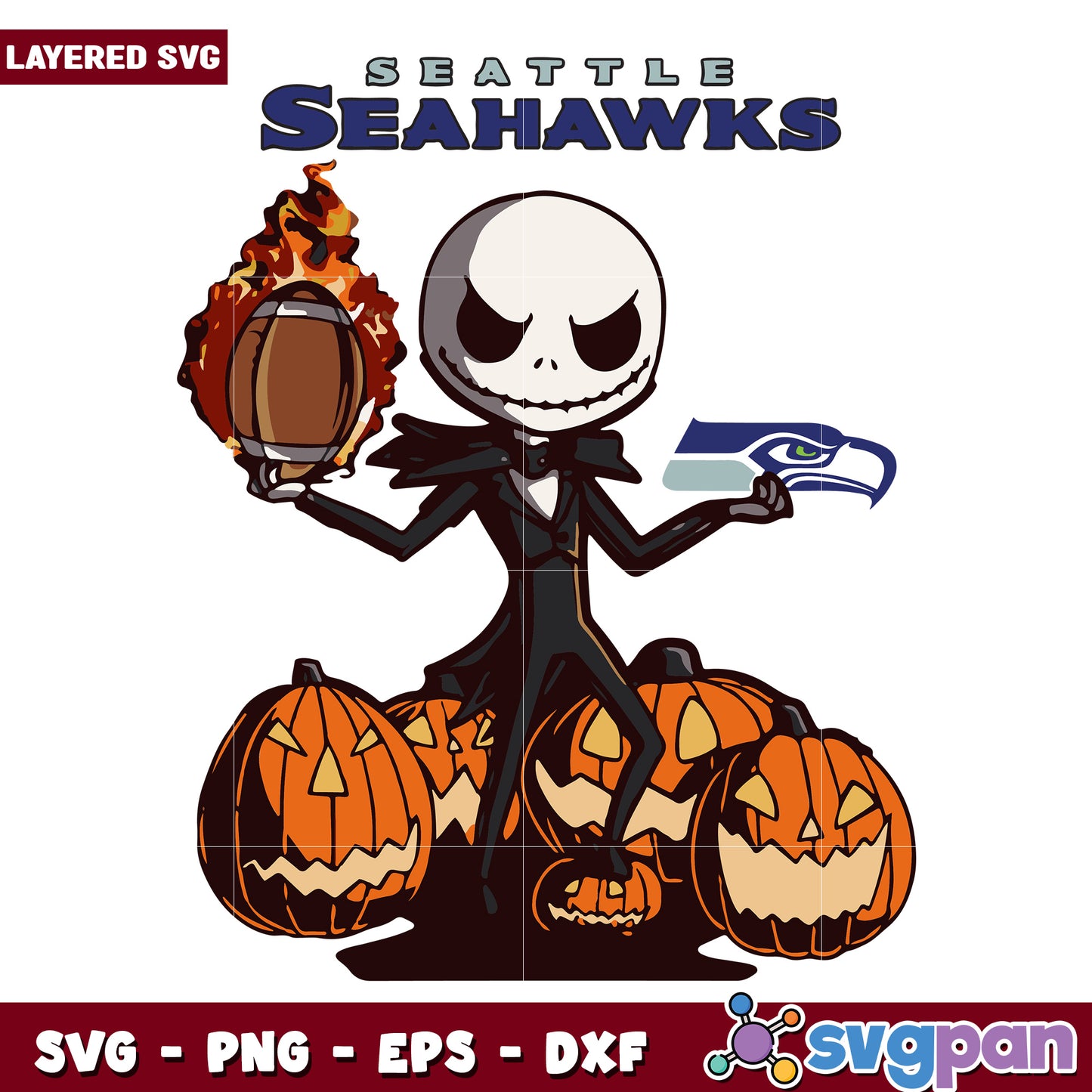 Seattle Seahawks Jack svg, nlf american fotball svg, american rugby svg