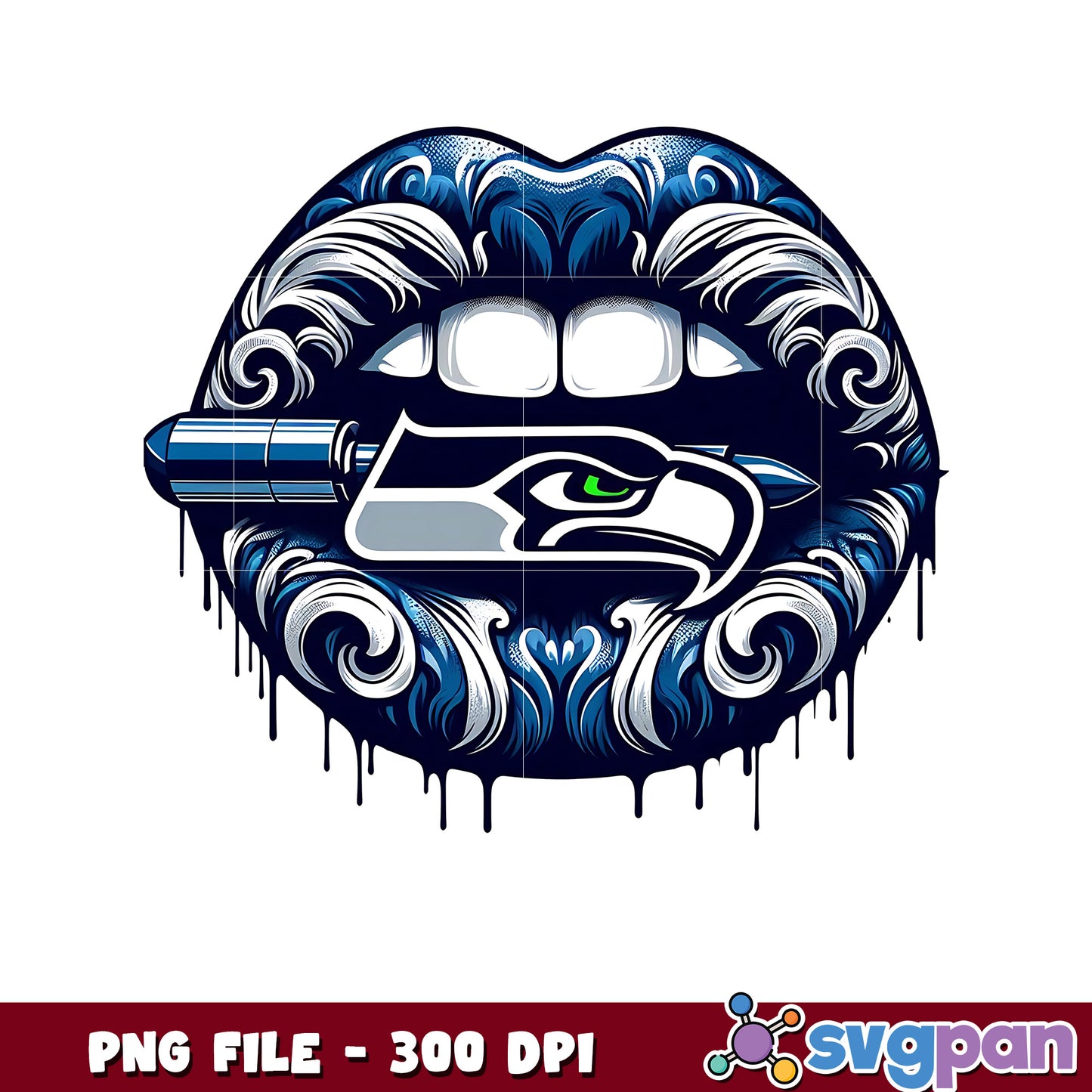Seattle seahawks lips png, nfl players png, nfl playoffs png