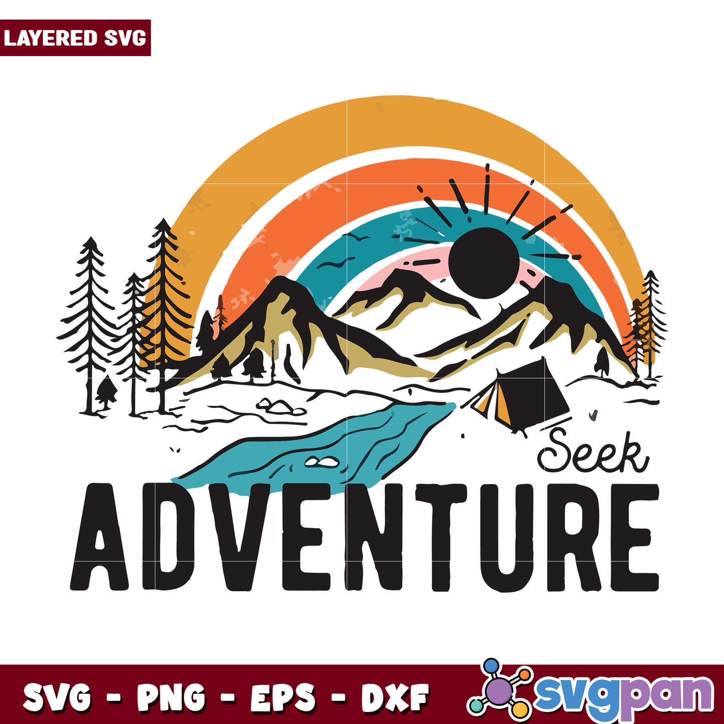 Seek Adventure Apparel Transfer svg, adventure seeker svg