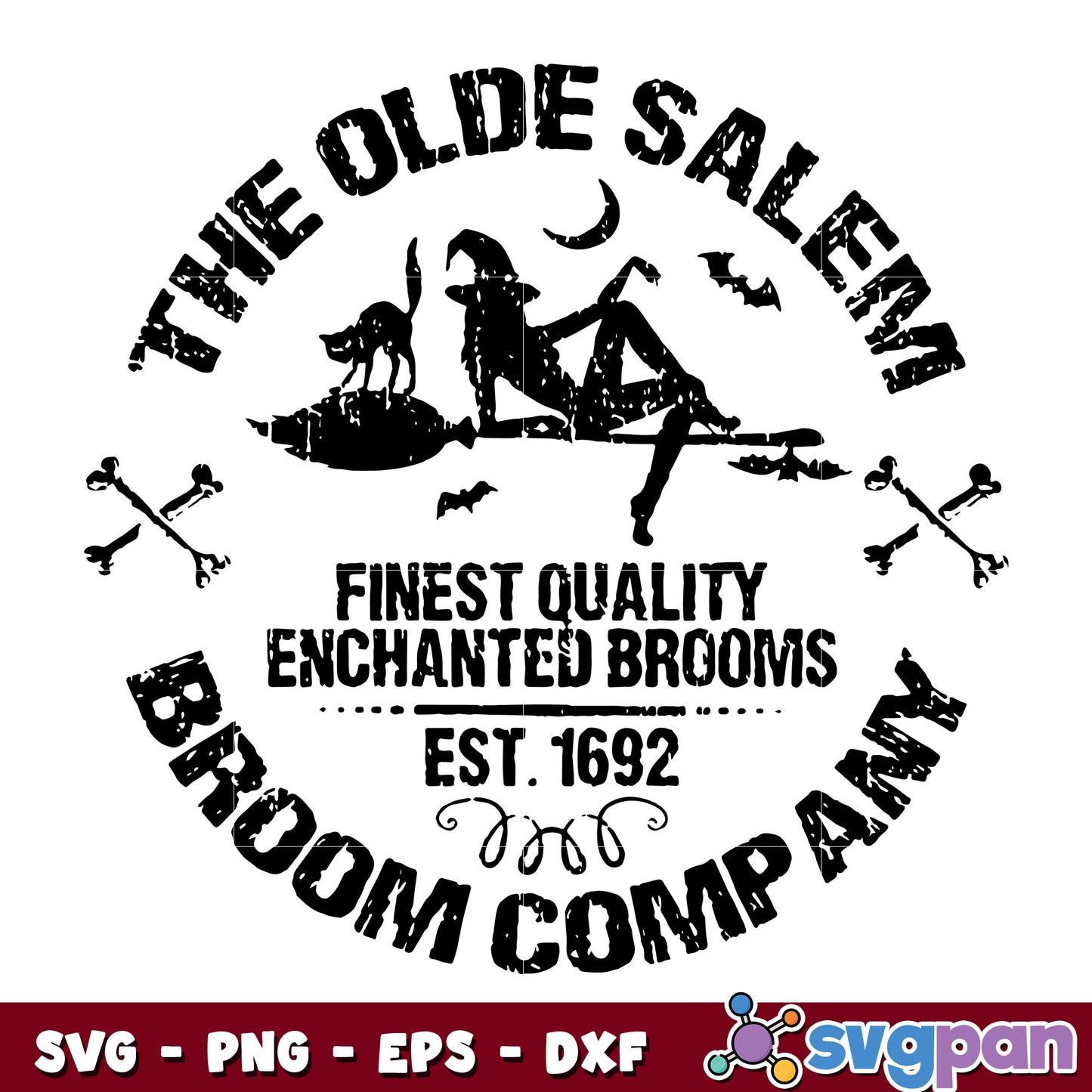 Sexy Basic Witch Olde Salem Broom svg