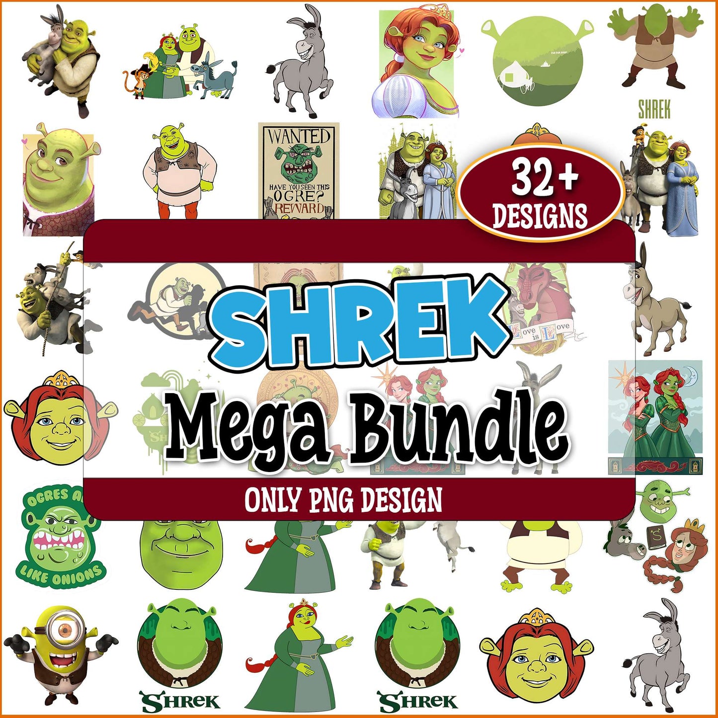 Shrek art png bundle