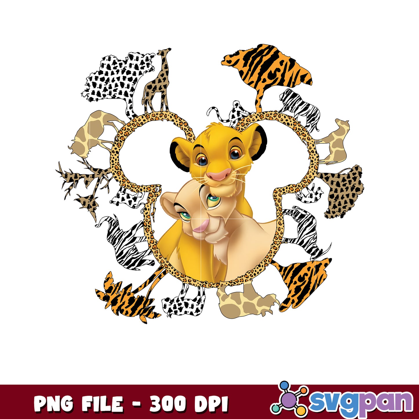 Simba lover design png, simba lover png, disney simba lover design png