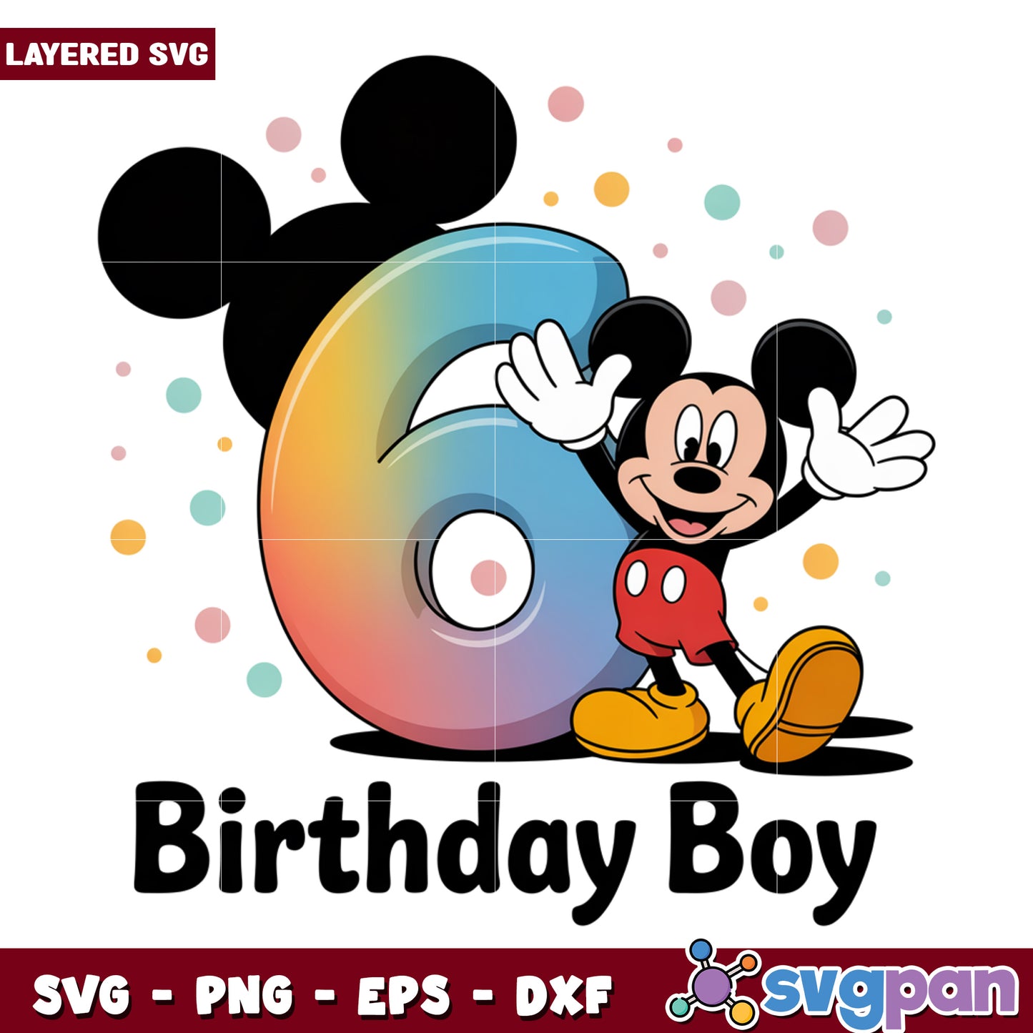 Six years old boy png, disney characters png, mickey mouse png