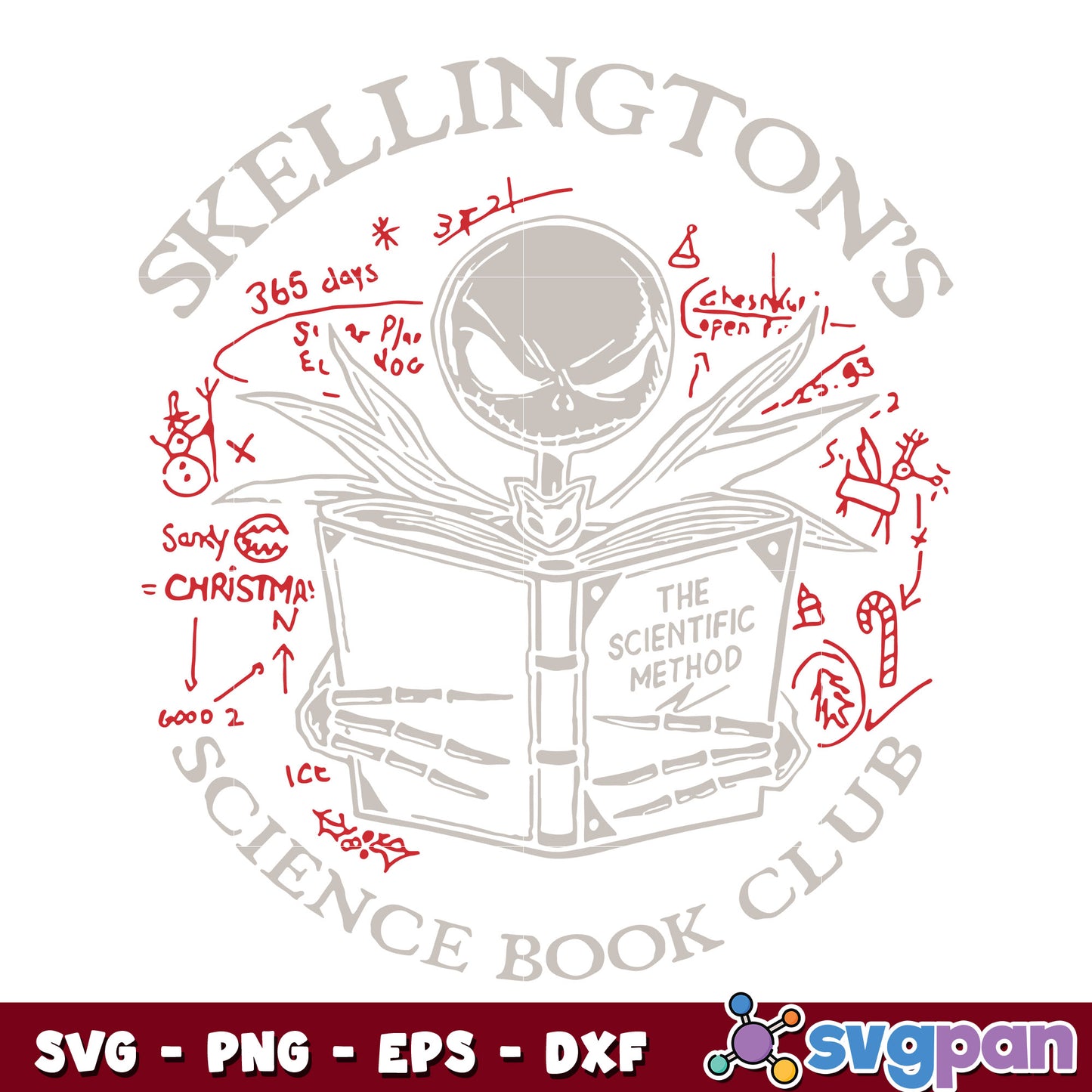 Skellington's Science Book Club svg