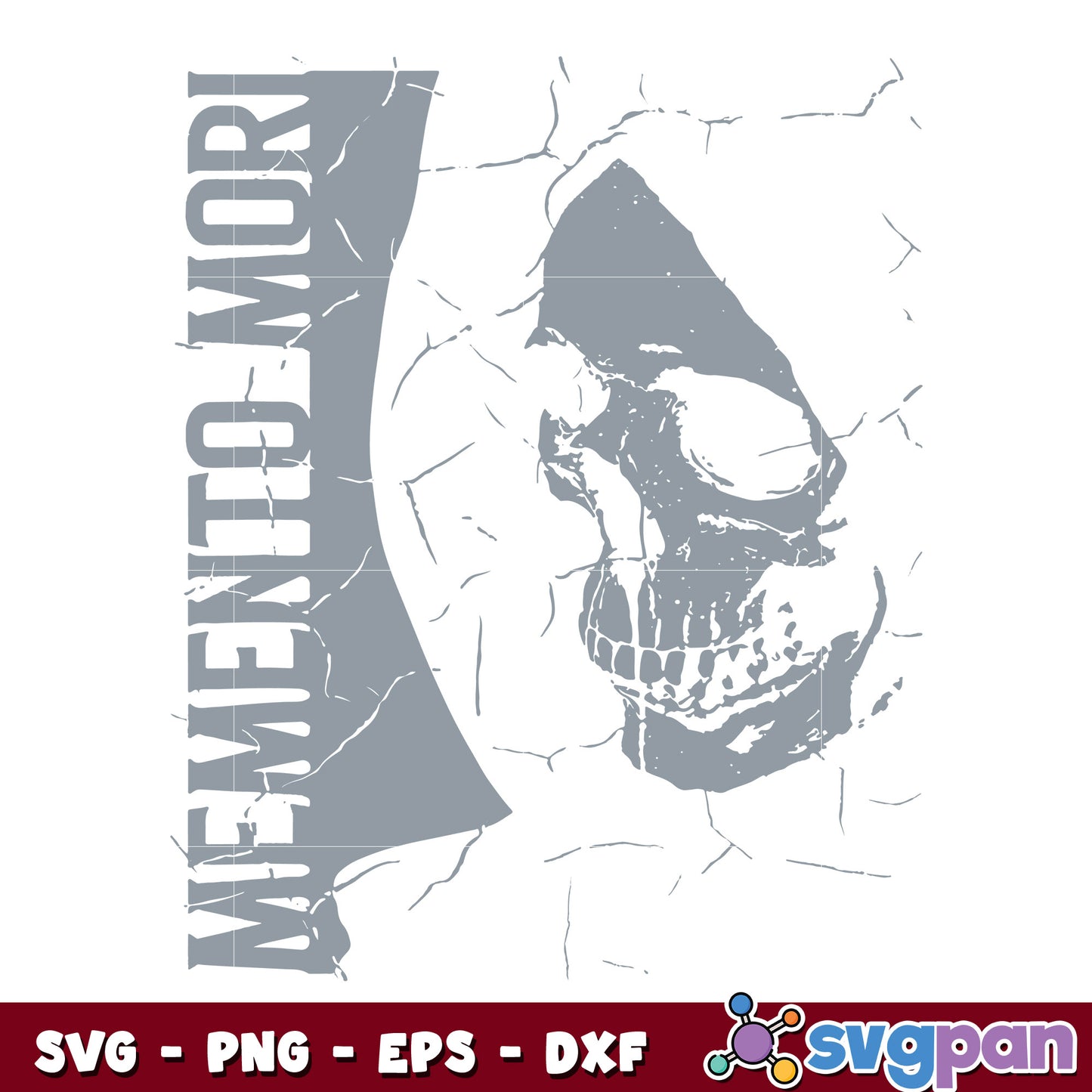 Skull Philosophic Latin Phrase Memento Mori Horror svg