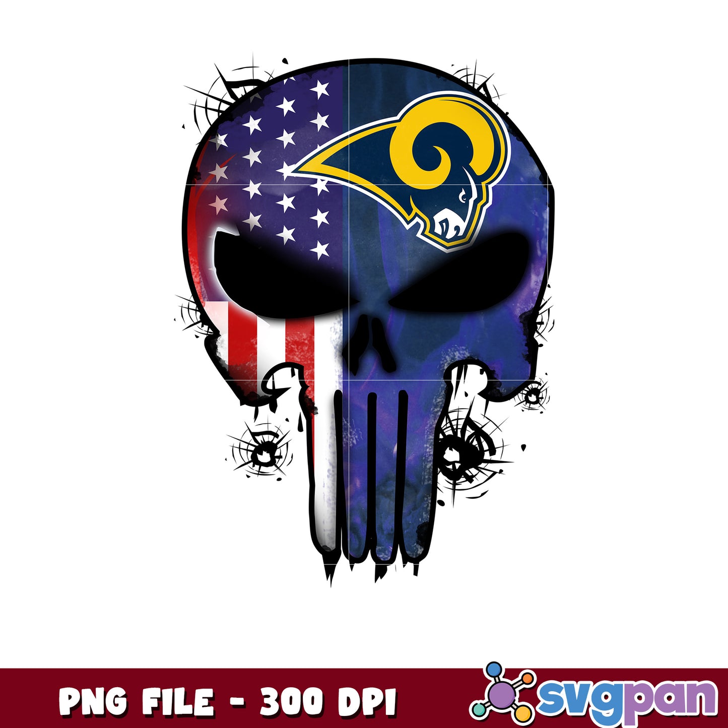 Skull los angeles rams nfl png, super bowl png, nfl teams helmet png