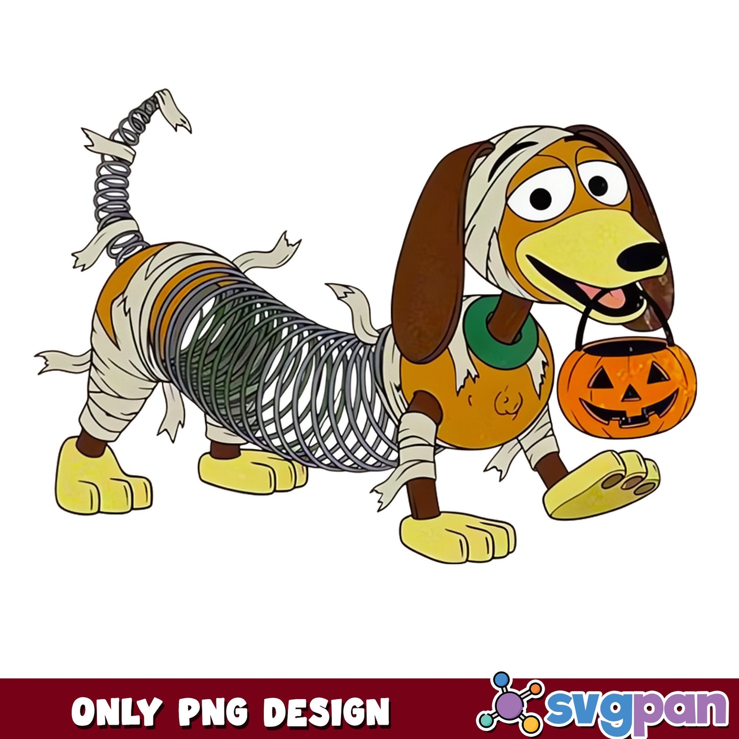Slinky Dog Mummy Trick Or Treat PNG, Disney Halloween PNG, Toy Story PNG