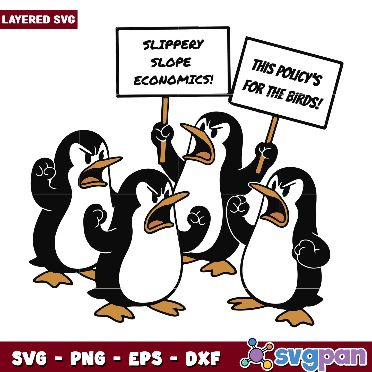 Slippey slope economics pengunin svg, trump tarrifs svg, trump tax svg