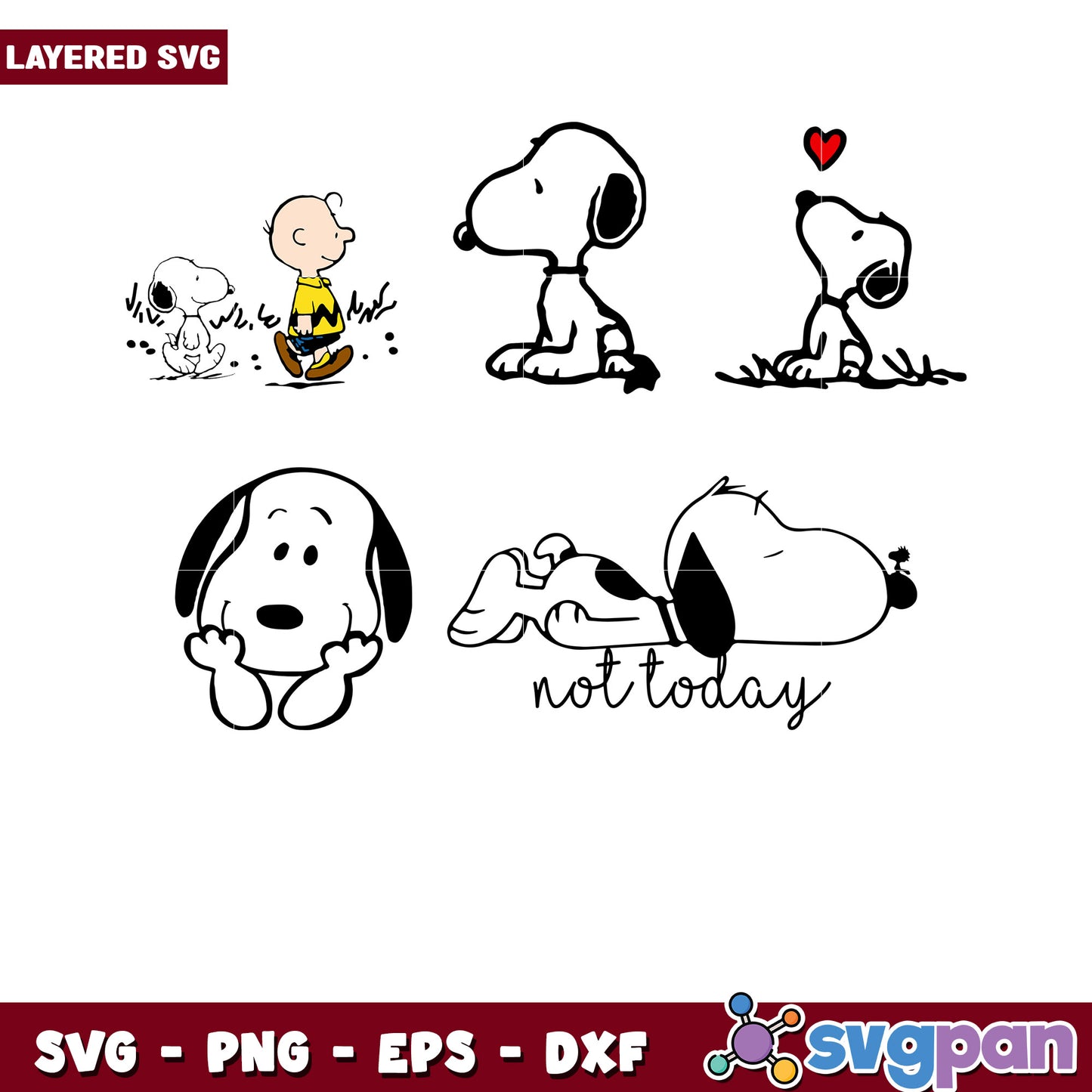 Snoopy Charlie Brown SVG Bundle for Creative Projects