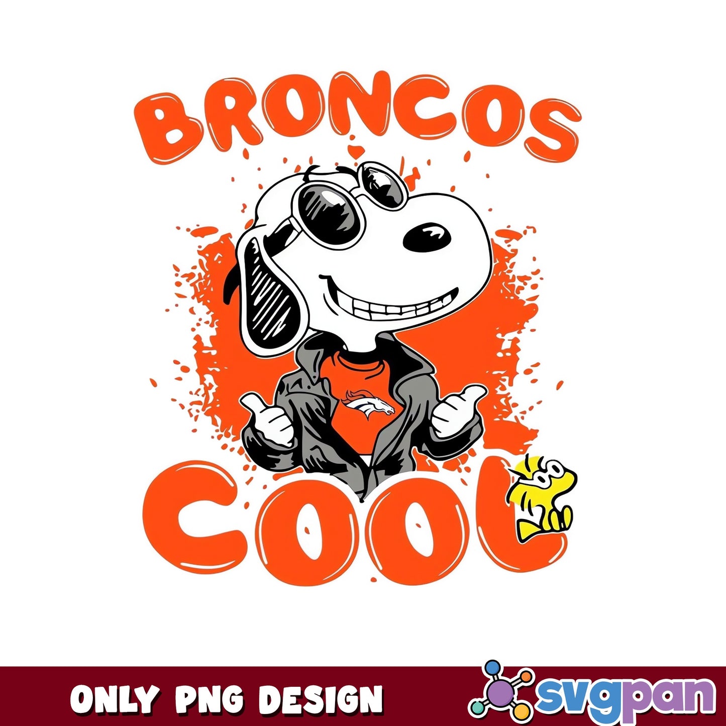 Snoopy Broncos Cool NFL PNG, Denver Broncos PNG, Football PNG