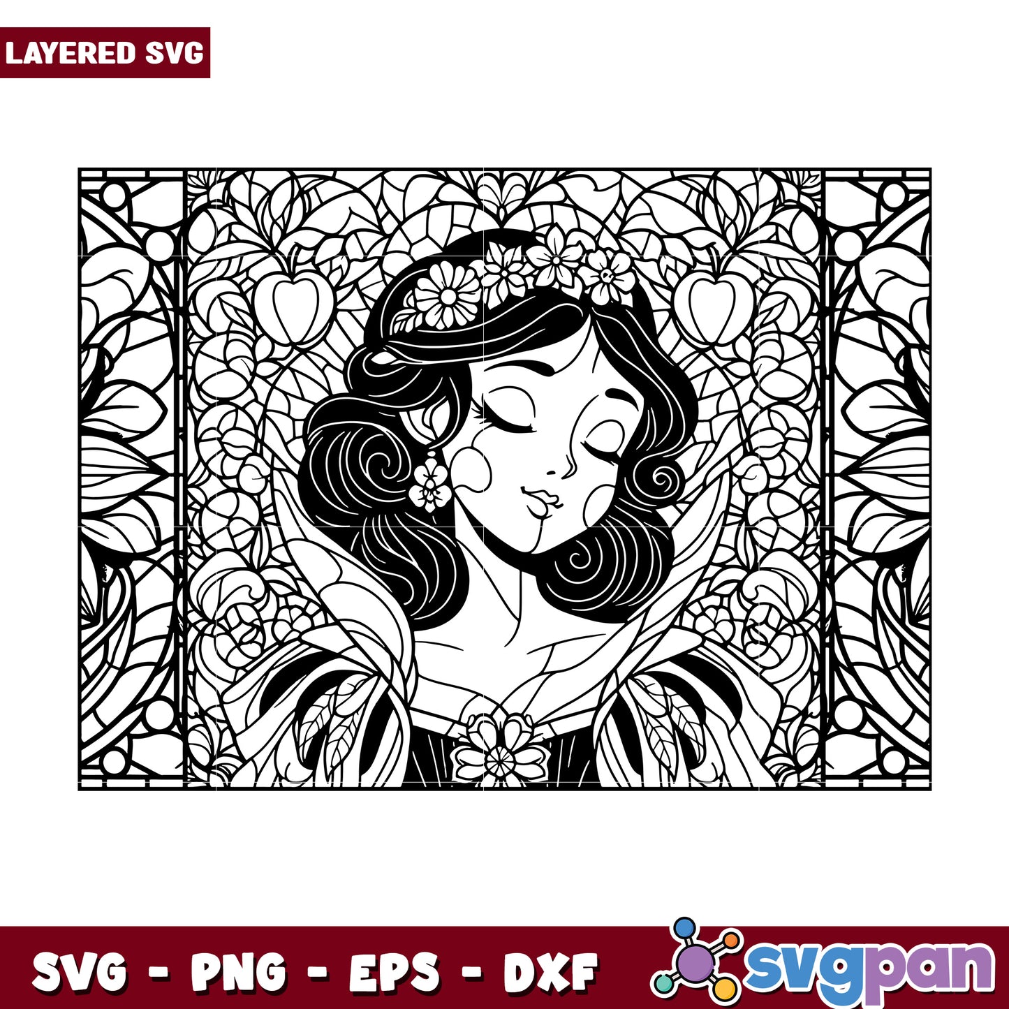 Snow White SVG Coloring Page