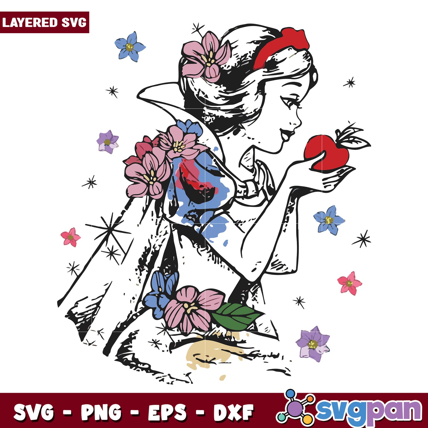 Snow white disney svg, disney characters svg, disneyland svg
